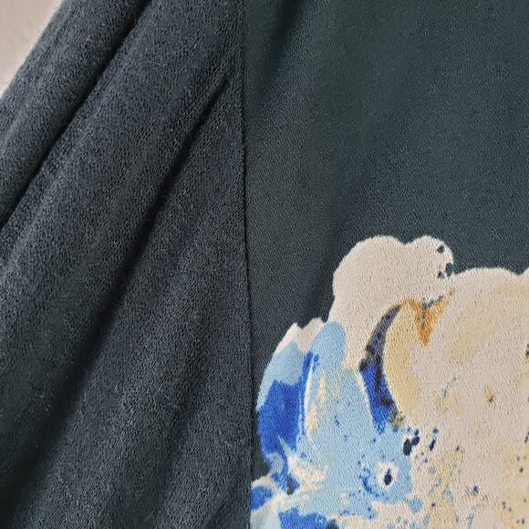 Maurices Women's 3X Long Sleeve Chiffon Challis Floral Blouse Green Relaxed Fit - Picture 3 of 9